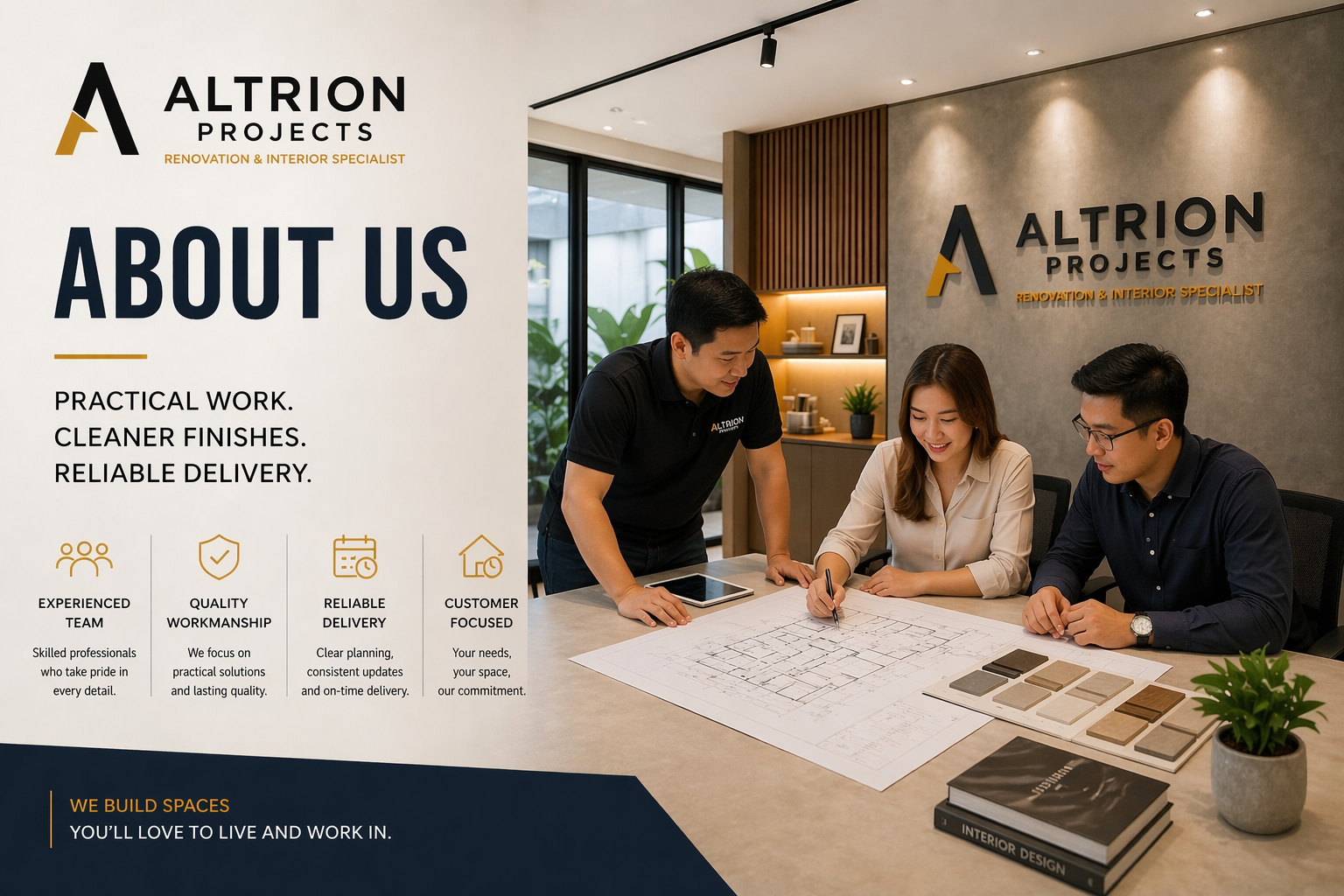 Altrion Projects renovation team planning work scope with client